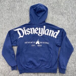 Disneyland Hoodie Adult Extra Small Navy Blue Full Zip Embroidered